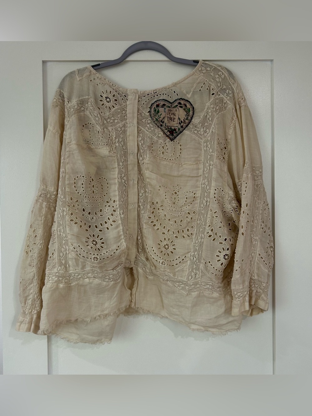 NWT New Magnolia Pearl Eyelet Rafaella Top in Moonlight One Size - Picture 8 of 14